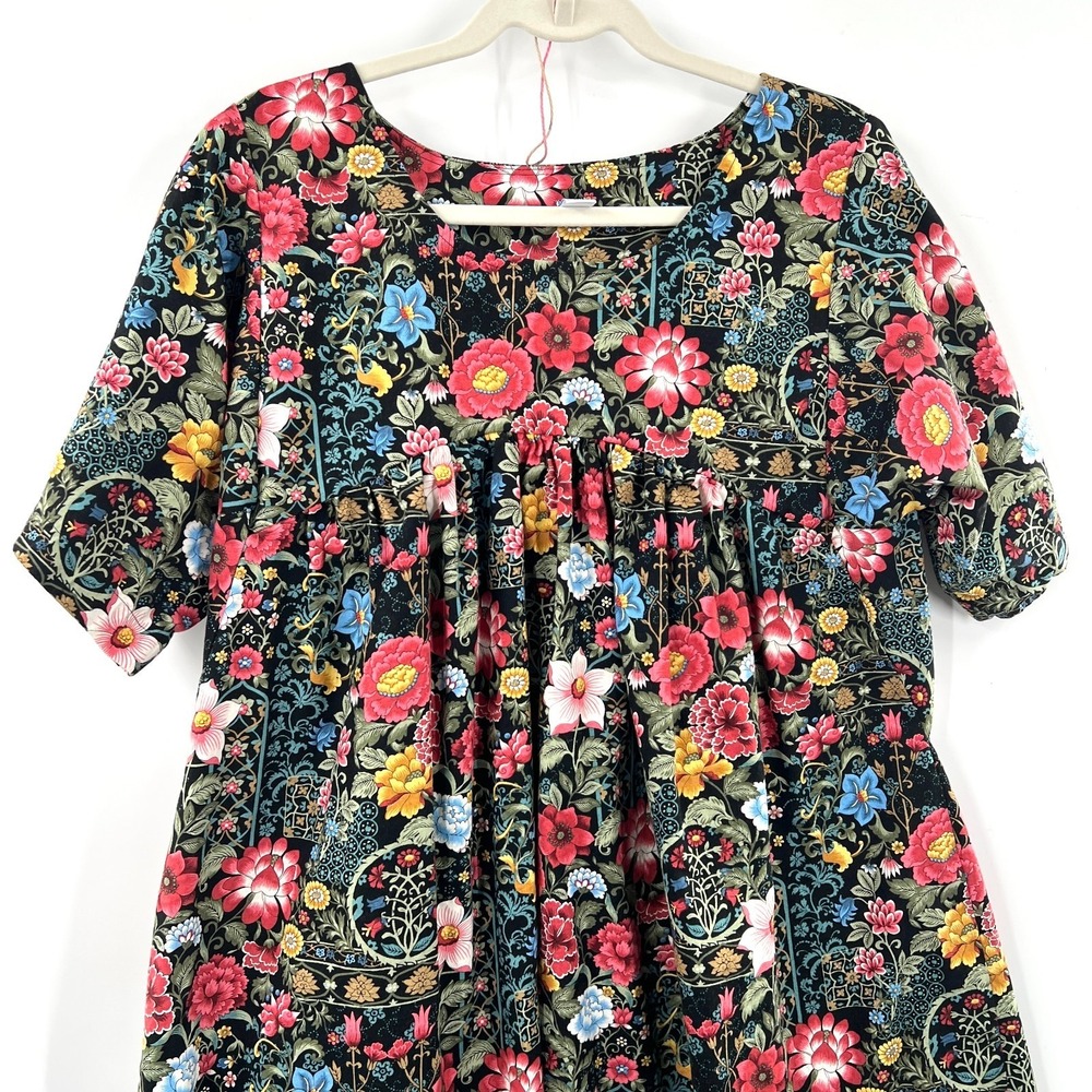 Handmade boho chic cottagecore whimsical art inspired Long Floral Dress L XL - Picture 2 of 15